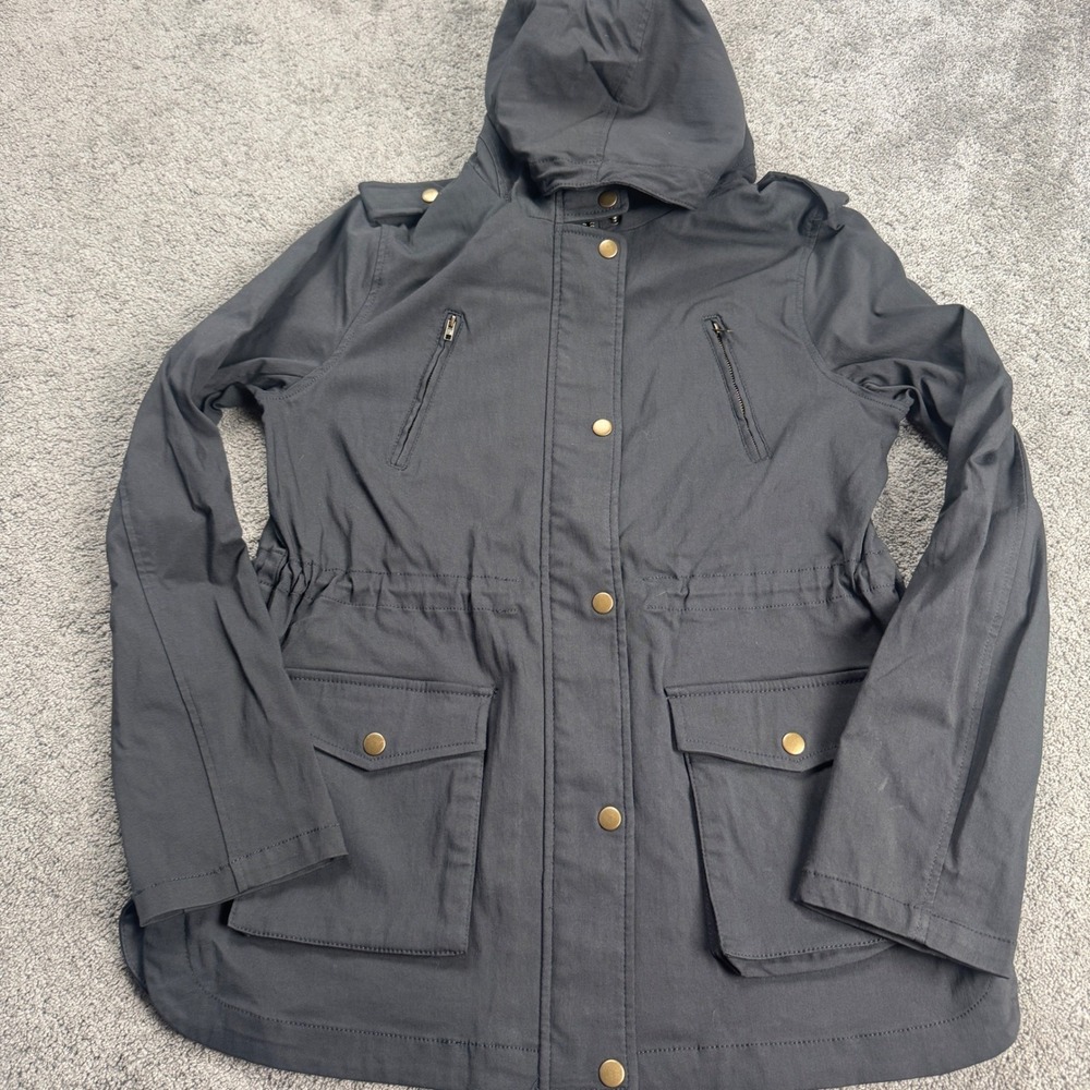 Eden Society Women's Large Cargo Jacket  Black Dark Gray Stitch Fix